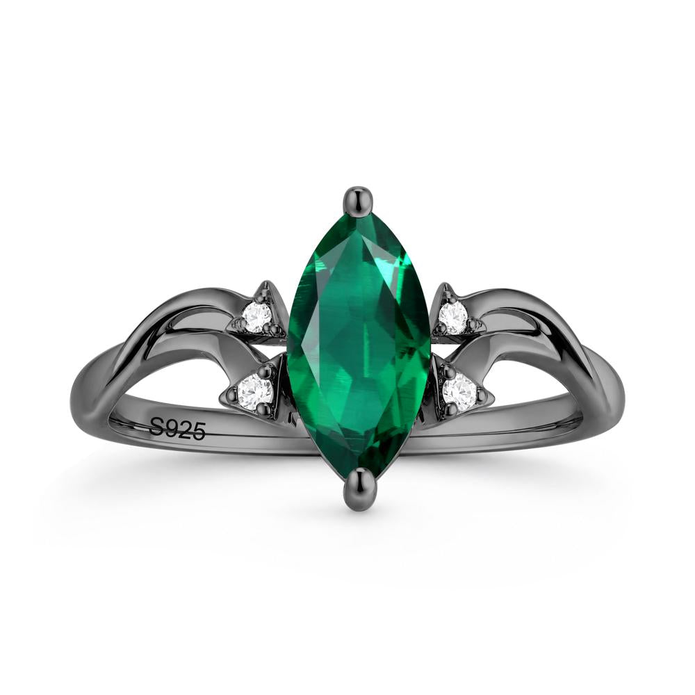 Marquise Cut Alexandrite Arrow Ring - LUO Jewelry #gemstone_Emerald