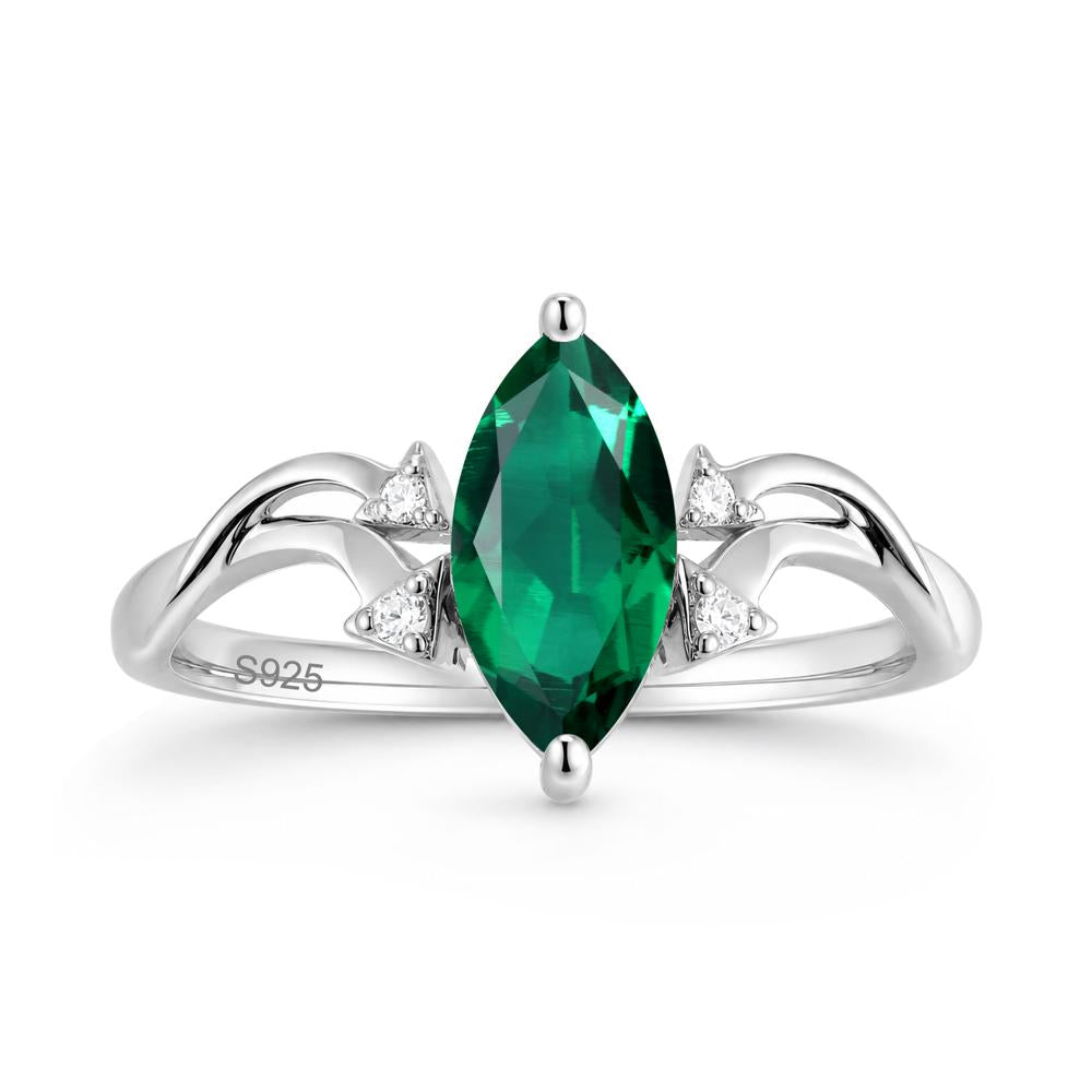 Marquise Cut Alexandrite Arrow Ring - LUO Jewelry #gemstone_Emerald