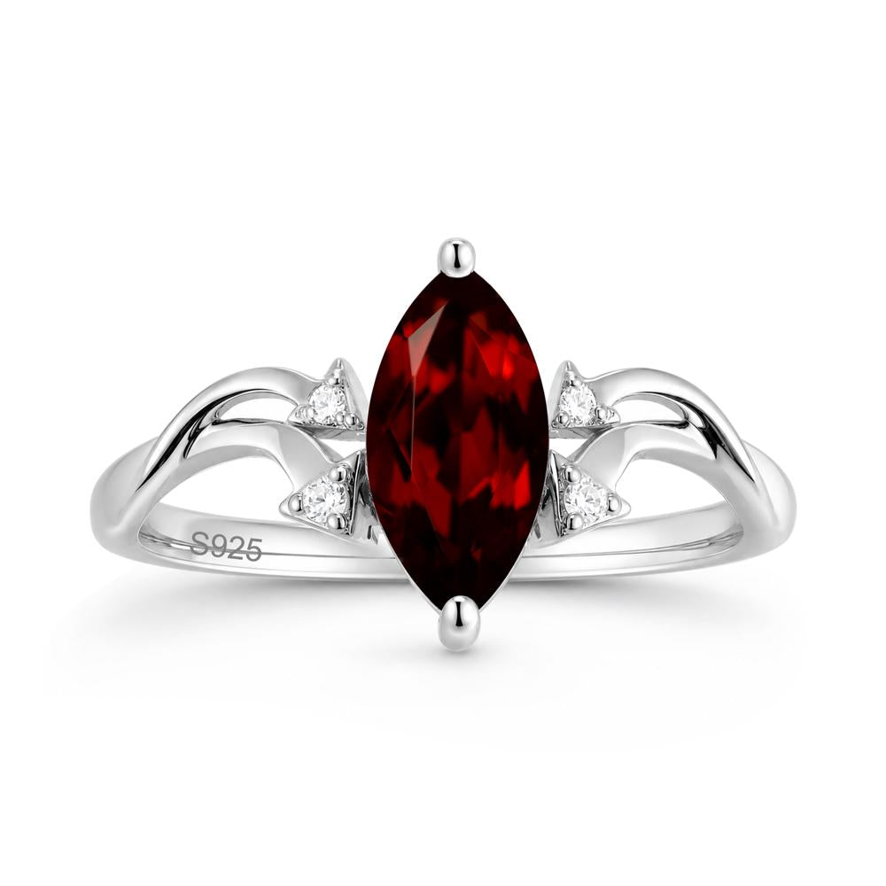 Marquise Cut Alexandrite Arrow Ring - LUO Jewelry #gemstone_Garnet