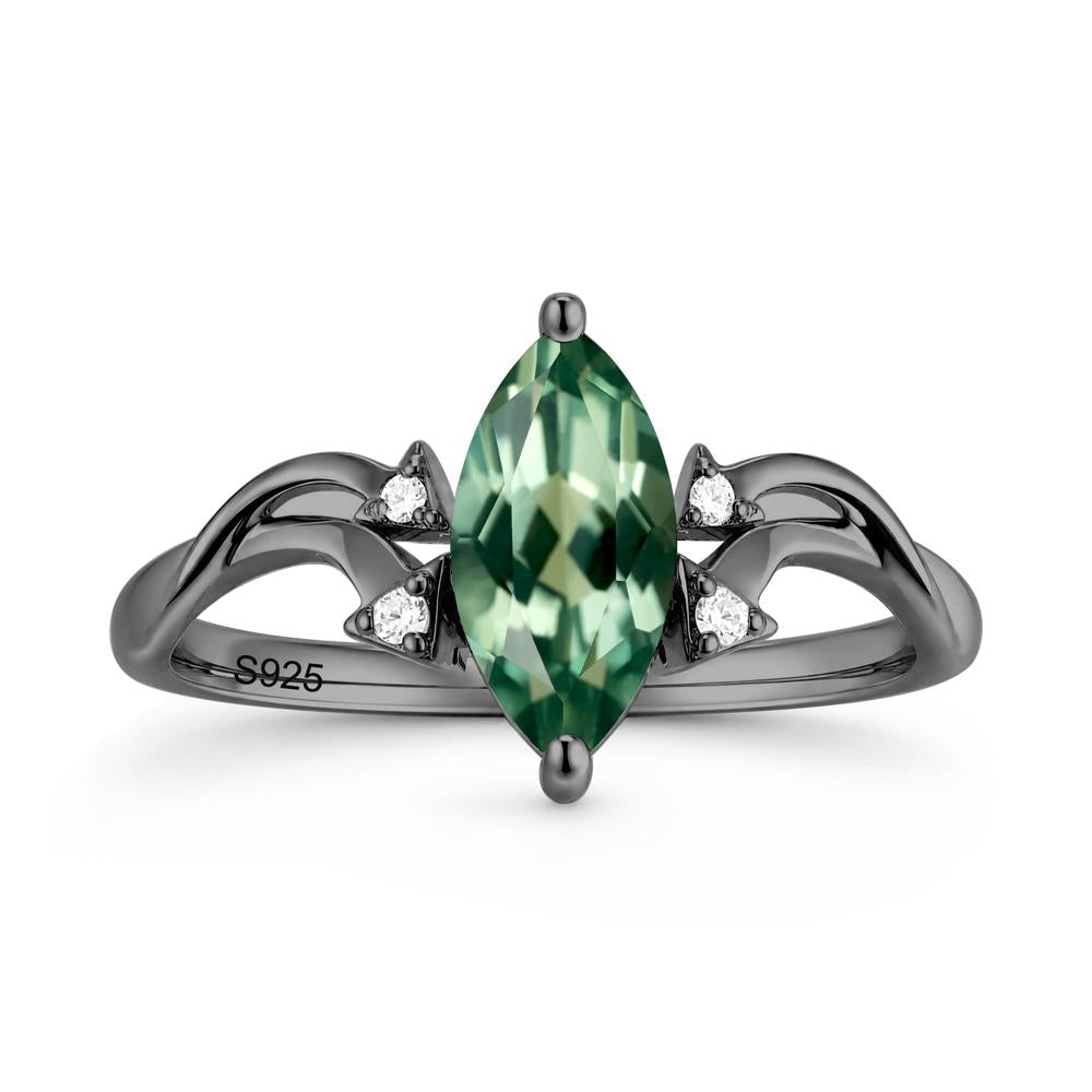 Marquise Cut Alexandrite Arrow Ring - LUO Jewelry #gemstone_Green Sapphire