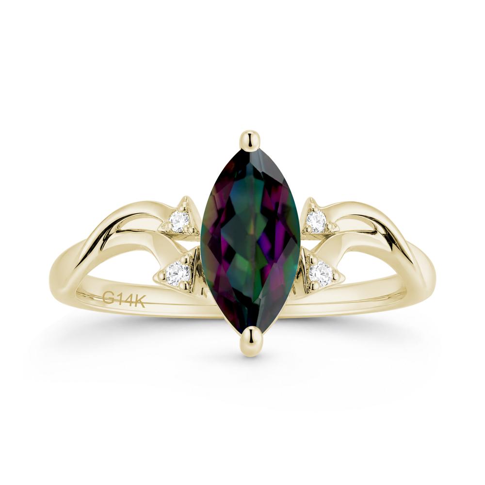 Marquise Cut Alexandrite Arrow Ring - LUO Jewelry #gemstone_Mystic Topaz
