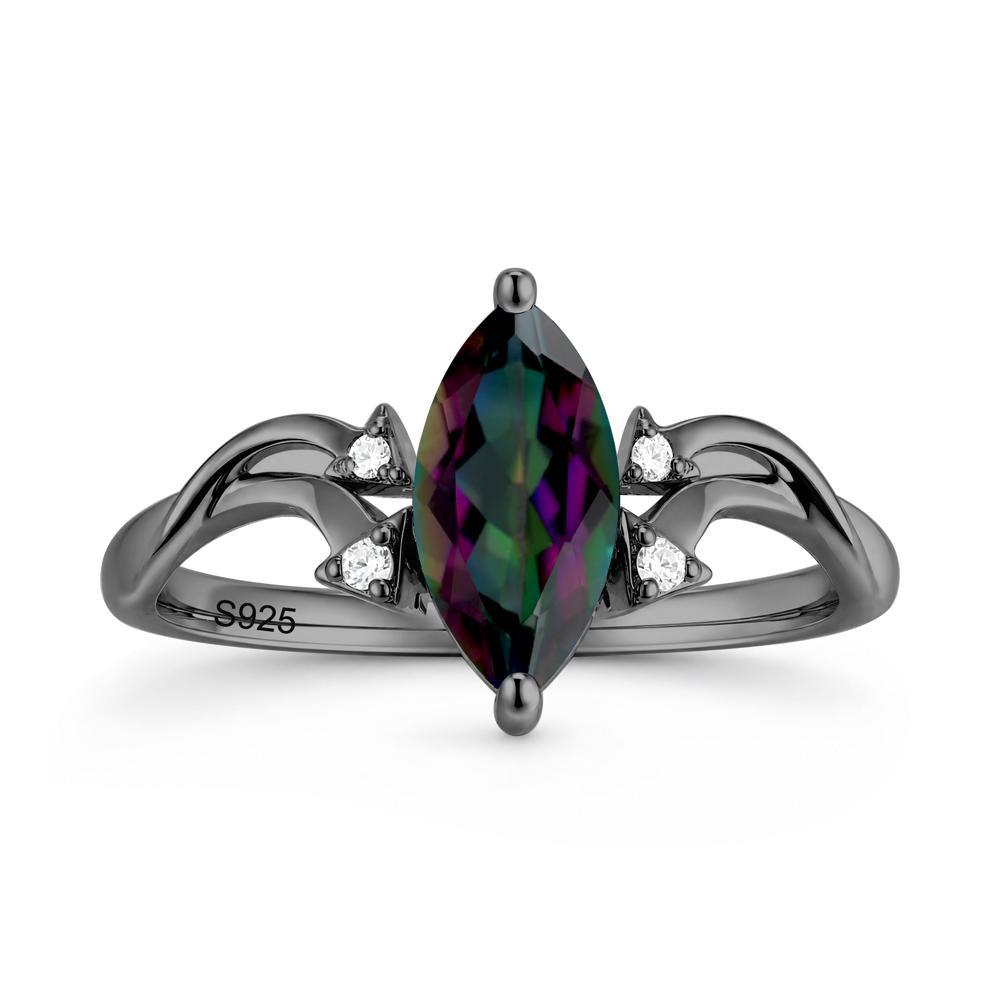 Marquise Cut Alexandrite Arrow Ring - LUO Jewelry #gemstone_Mystic Topaz