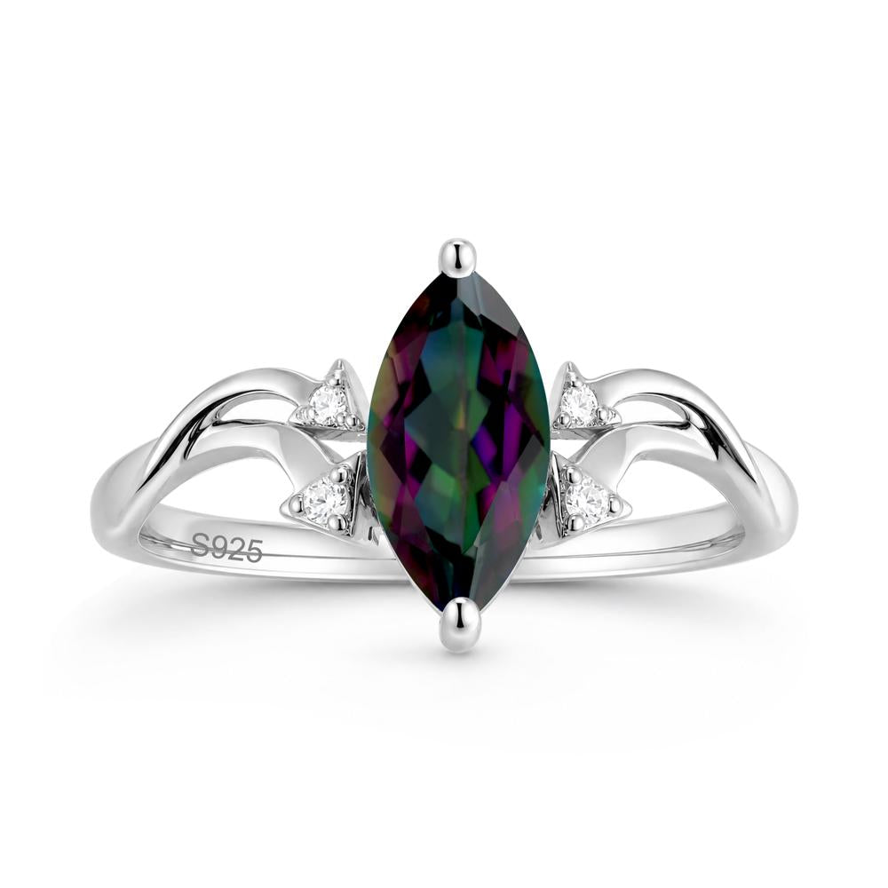 Marquise Cut Alexandrite Arrow Ring - LUO Jewelry #gemstone_Mystic Topaz