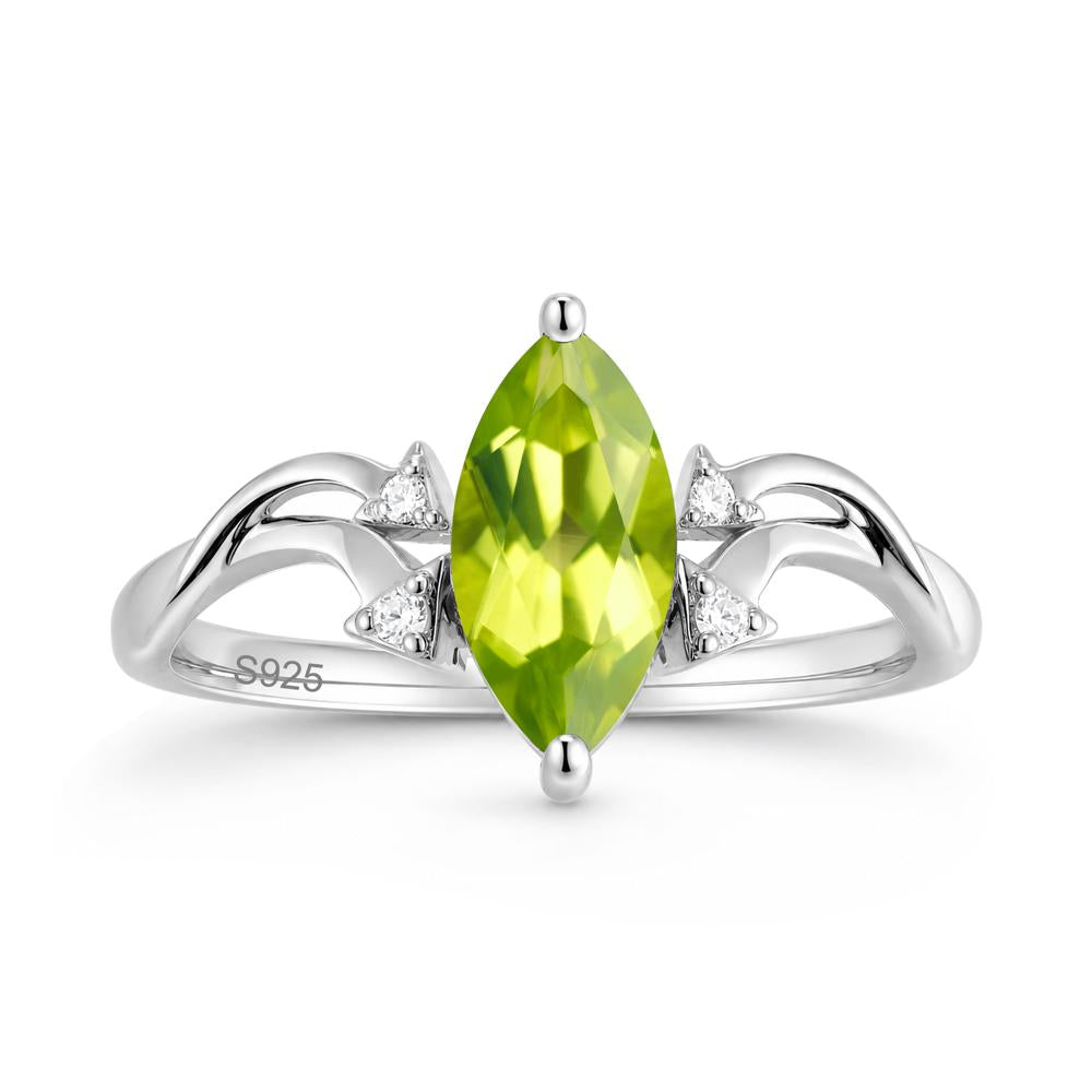 Marquise Cut Alexandrite Arrow Ring - LUO Jewelry #gemstone_Peridot