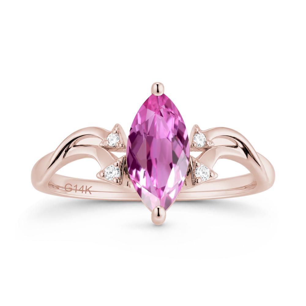 Marquise Cut Alexandrite Arrow Ring - LUO Jewelry #gemstone_Pink Sapphire
