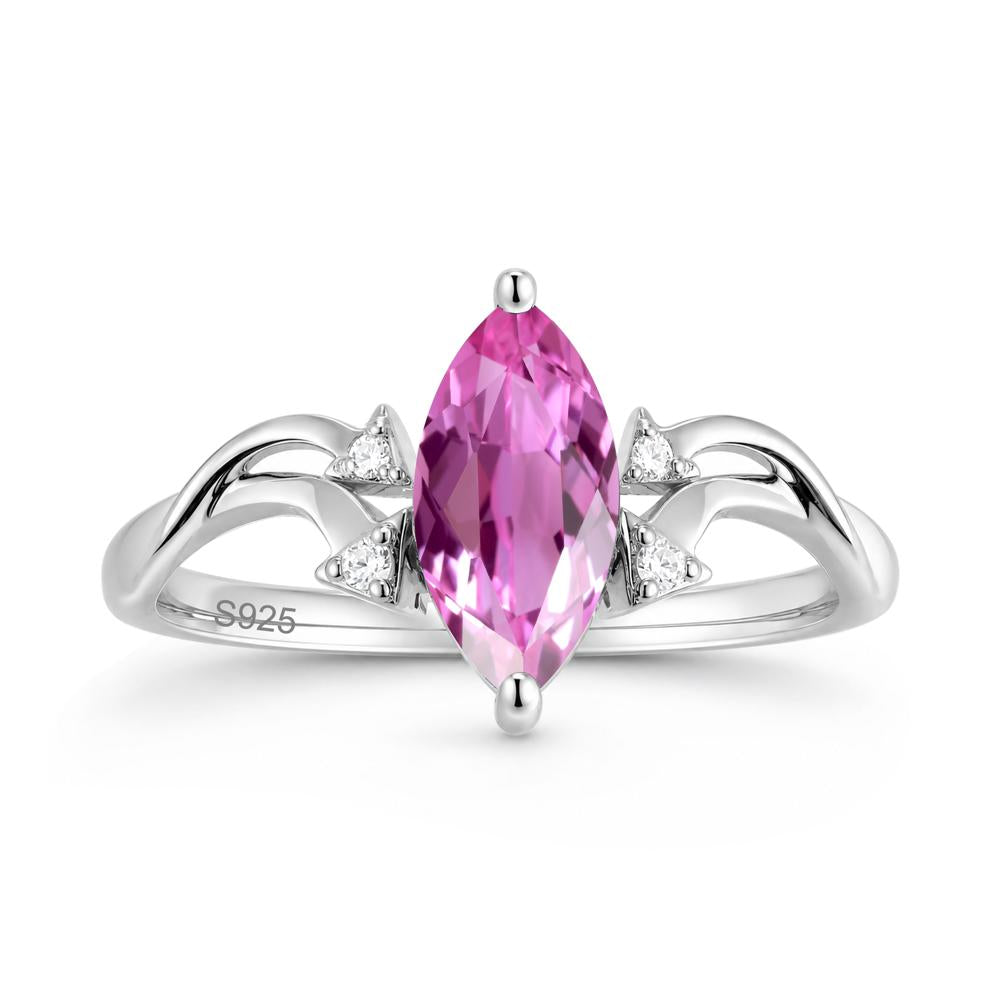 Marquise Cut Alexandrite Arrow Ring - LUO Jewelry #gemstone_Pink Sapphire