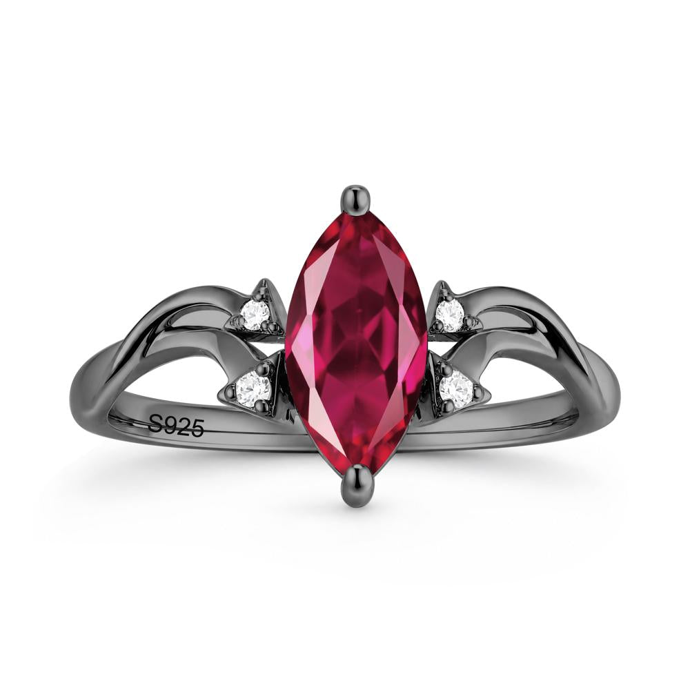 Marquise Cut Alexandrite Arrow Ring - LUO Jewelry #gemstone_Ruby