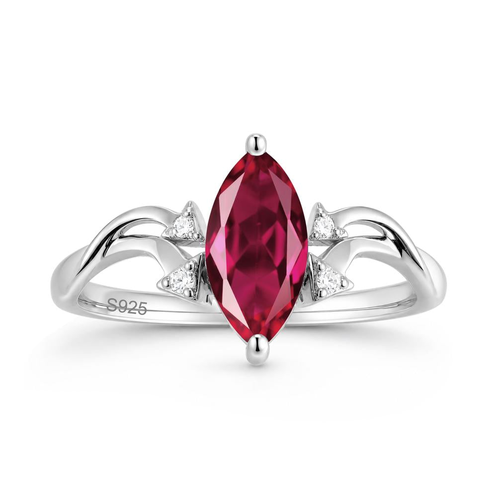 Marquise Cut Alexandrite Arrow Ring - LUO Jewelry #gemstone_Ruby