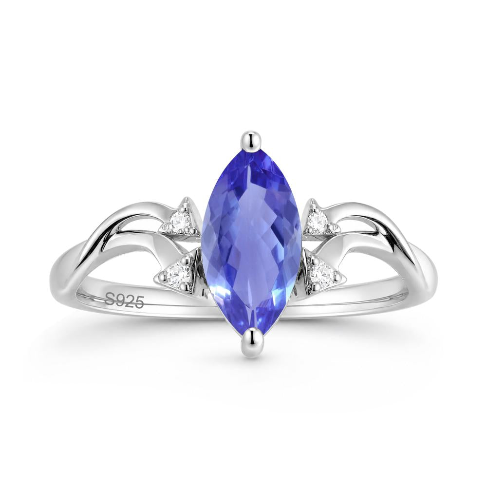 Marquise Cut Alexandrite Arrow Ring - LUO Jewelry #gemstone_Tanzanite