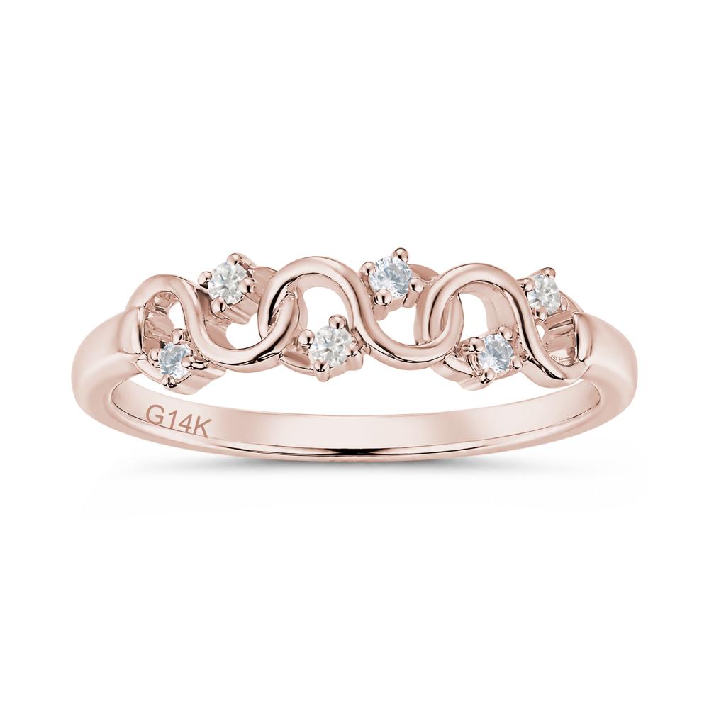 Cubic Zirconia and London Blue Topaz Twisted Infinity Wedding Band Ring - LUO Jewelry #gemstone_Cubic Zirconia and Moissanite