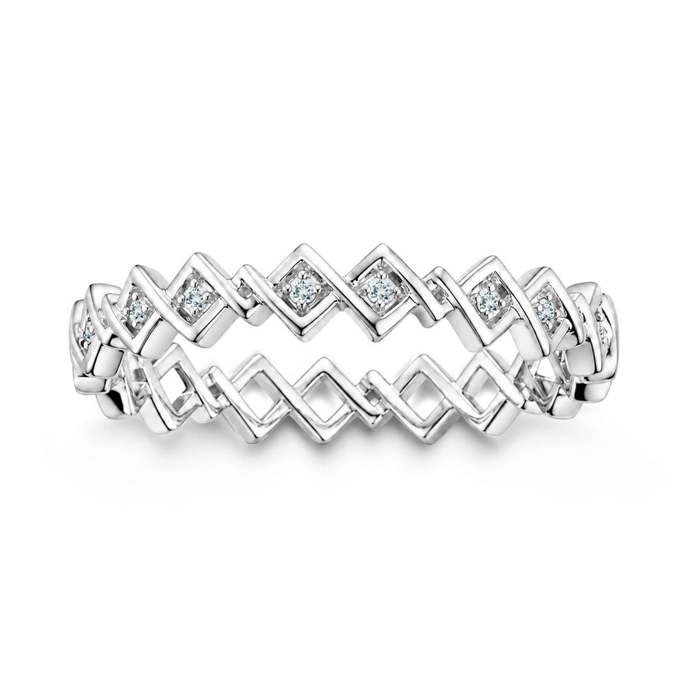 Twisted Infinity Aquamarine Wedding Band - LUO Jewelry #gemstone_Aquamarine