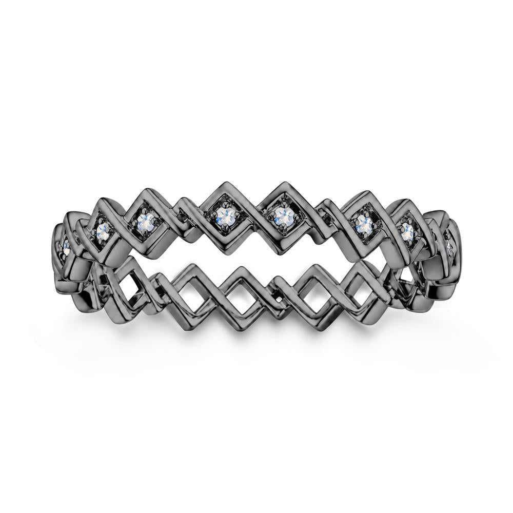 Twisted Infinity Aquamarine Wedding Band - LUO Jewelry #gemstone_Moonstone