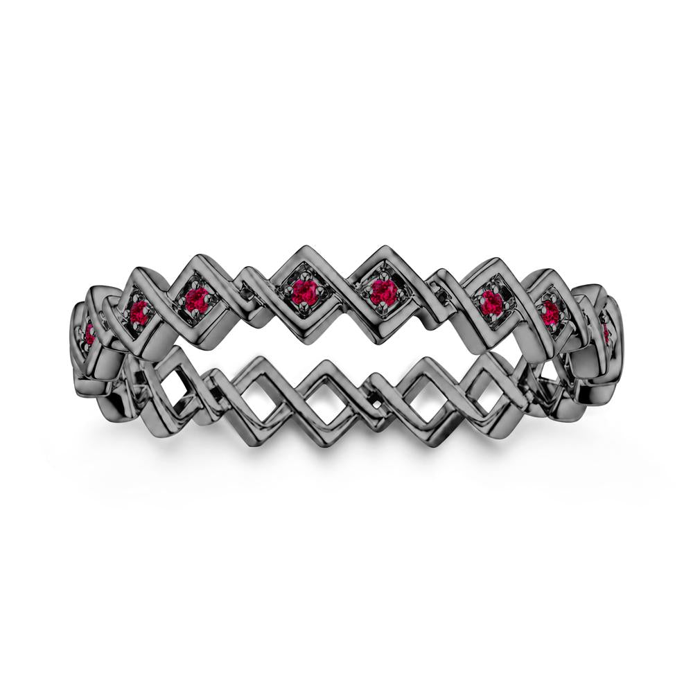 Twisted Infinity Aquamarine Wedding Band - LUO Jewelry #gemstone_Ruby
