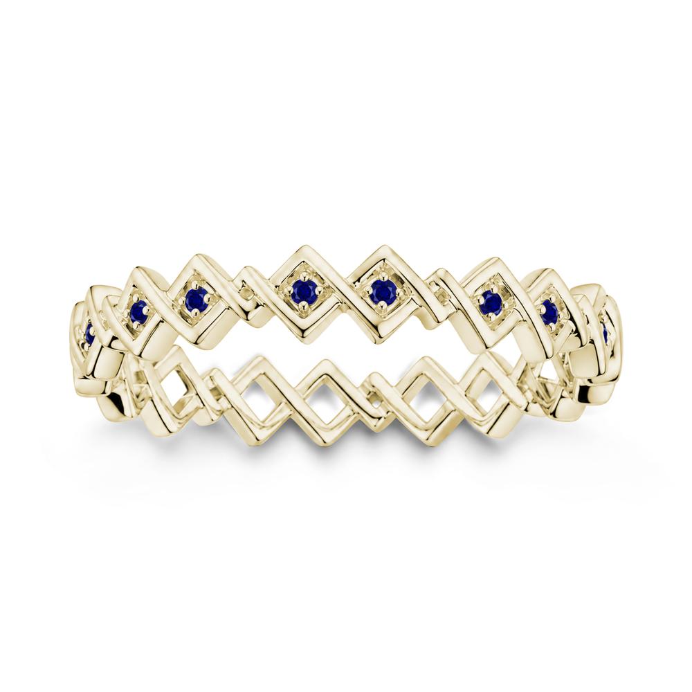 Twisted Infinity Aquamarine Wedding Band - LUO Jewelry #gemstone_Sapphire