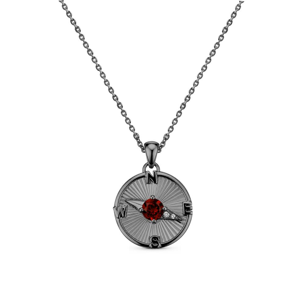 Alexandrite Compass Pendant Necklace for Women - LUO Jewelry #gemstone_Garnet