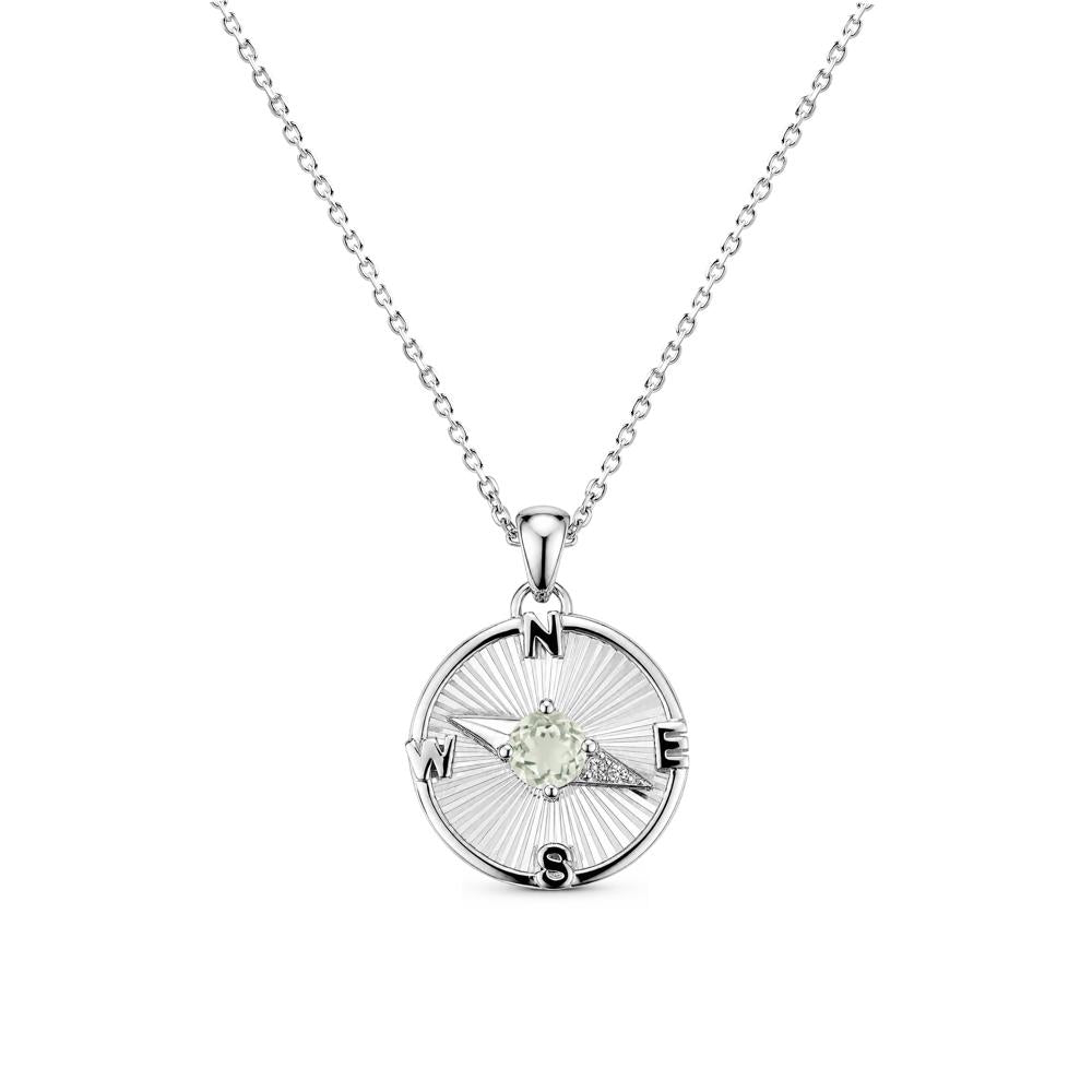 Alexandrite Compass Pendant Necklace for Women - LUO Jewelry #gemstone_Green Amethyst