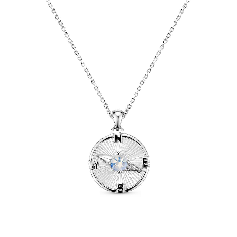 Alexandrite Compass Pendant Necklace for Women - LUO Jewelry #gemstone_Moonstone
