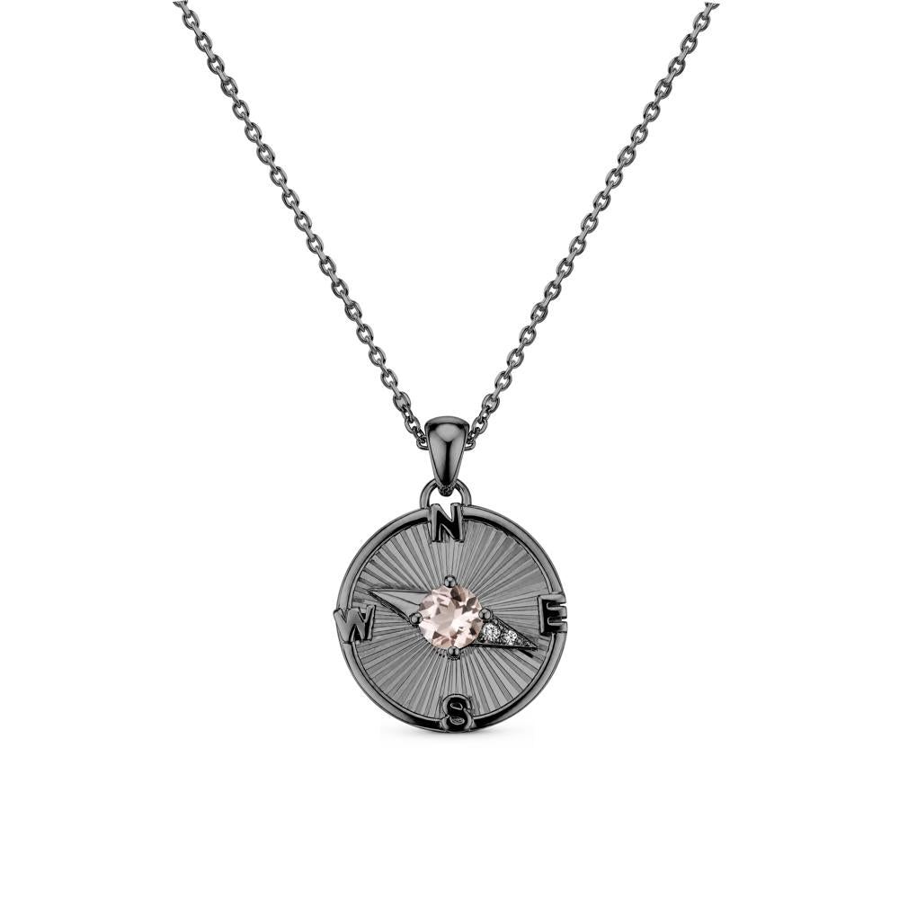 Alexandrite Compass Pendant Necklace for Women - LUO Jewelry #gemstone_Morganite
