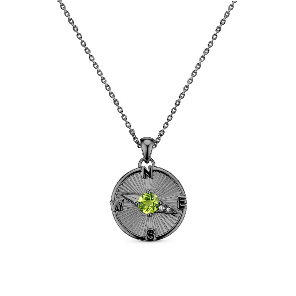 Alexandrite Compass Pendant Necklace for Women - LUO Jewelry #gemstone_Peridot