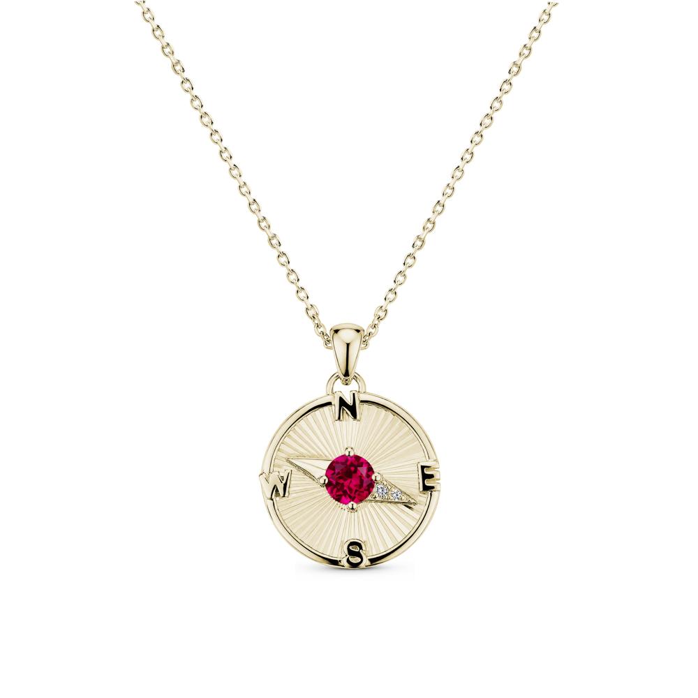 Alexandrite Compass Pendant Necklace for Women - LUO Jewelry #gemstone_Ruby