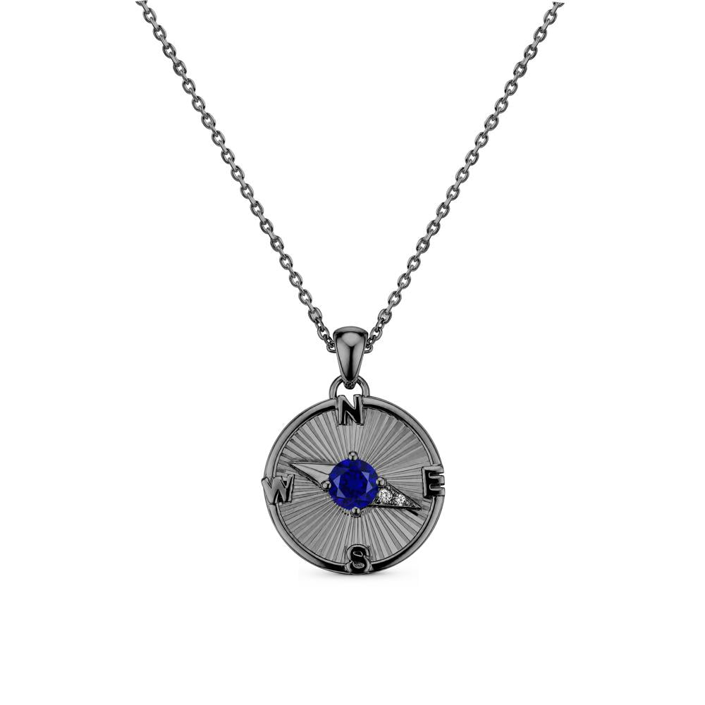 Alexandrite Compass Pendant Necklace for Women - LUO Jewelry #gemstone_Sapphire