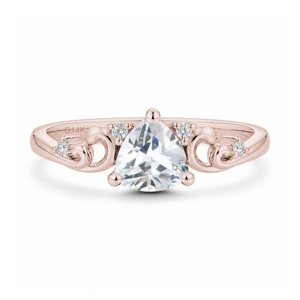 Trillion Cut Emerald Vine Ring - LUO Jewelry #gemstone_Cubic Zirconia