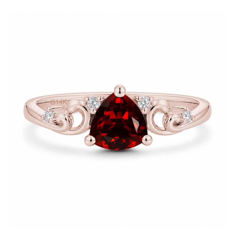 Trillion Cut Emerald Vine Ring - LUO Jewelry #gemstone_Garnet