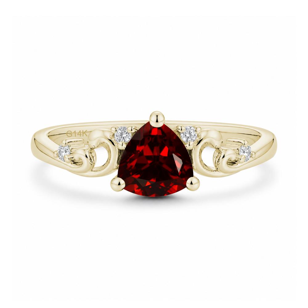 Trillion Cut Emerald Vine Ring - LUO Jewelry #gemstone_Garnet