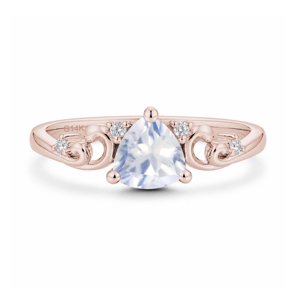 Trillion Cut Emerald Vine Ring - LUO Jewelry #gemstone_Moonstone