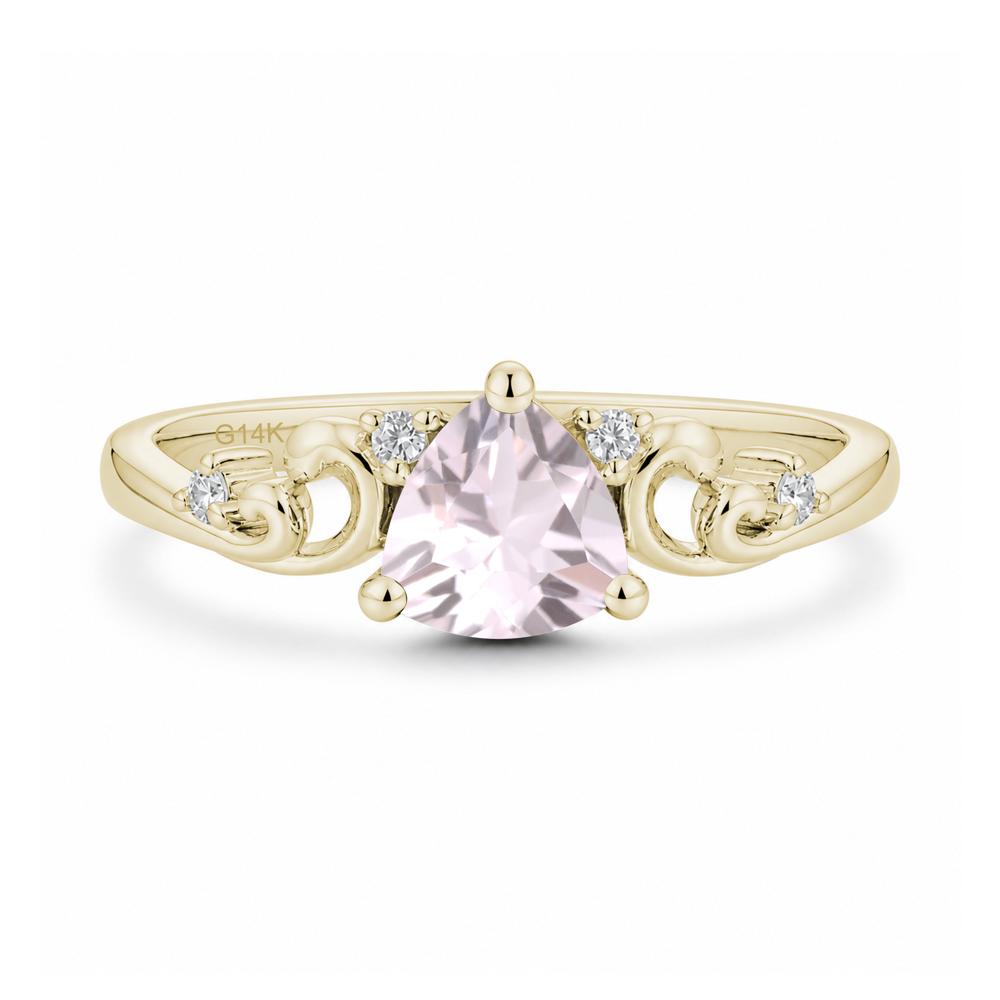 Trillion Cut Emerald Vine Ring - LUO Jewelry #gemstone_Morganite