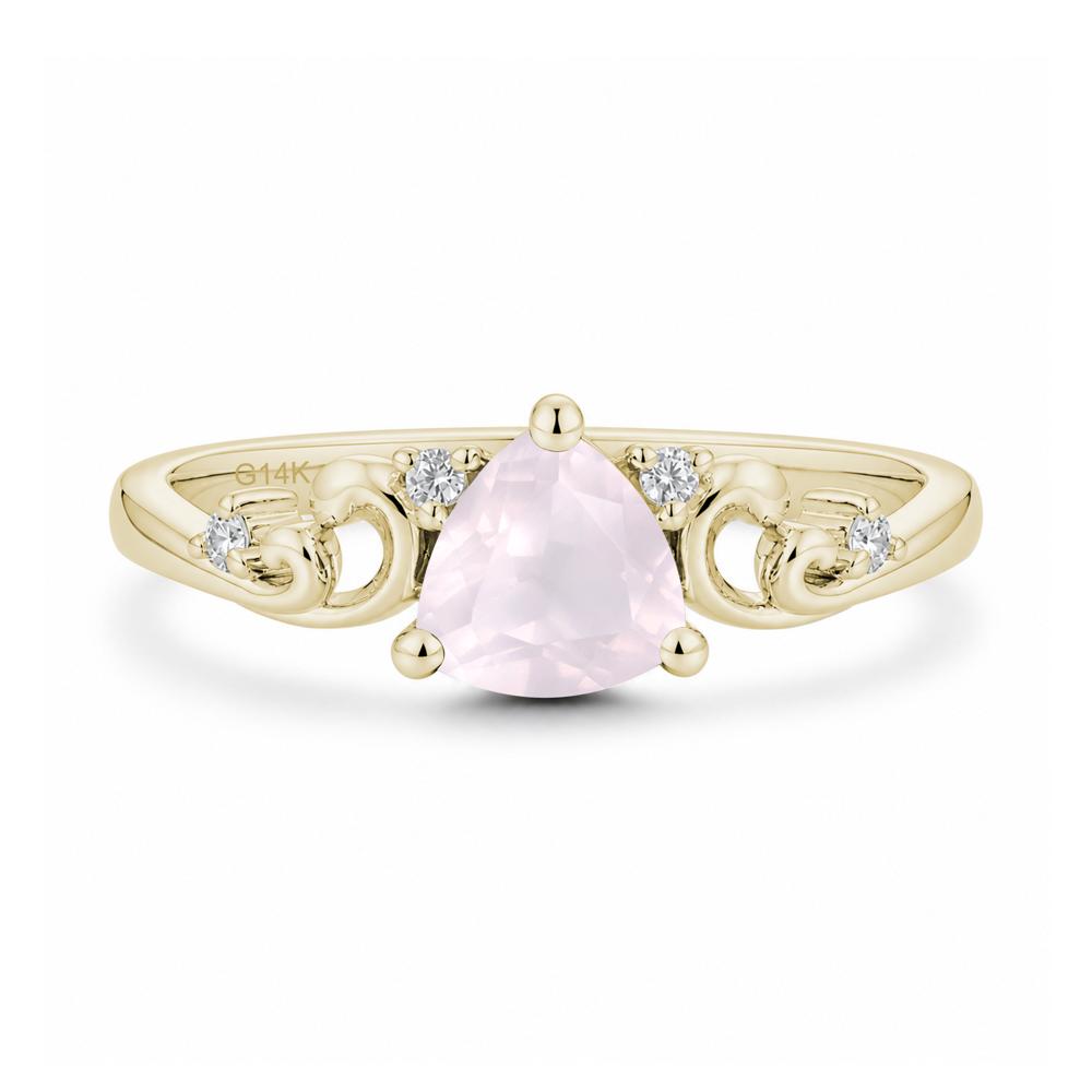Trillion Cut Emerald Vine Ring - LUO Jewelry #gemstone_Rose Quartz