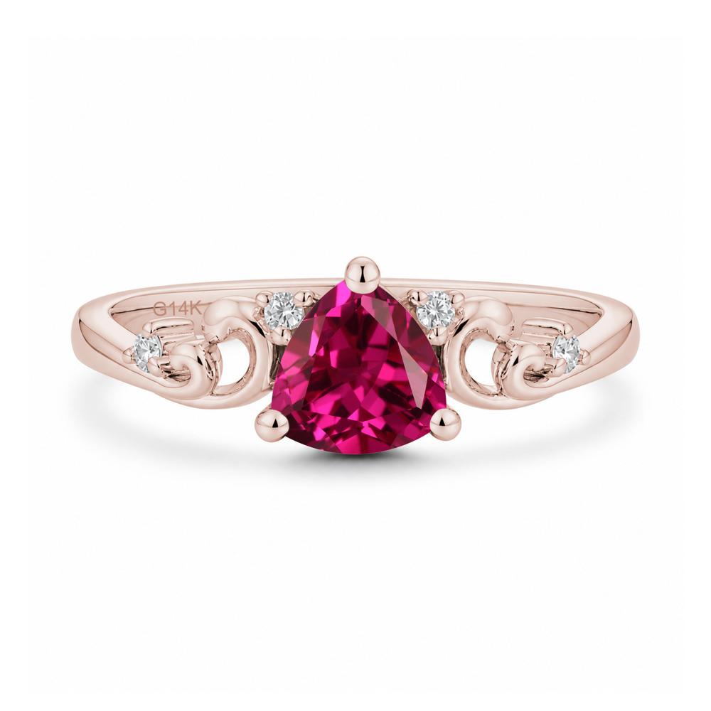 Trillion Cut Emerald Vine Ring - LUO Jewelry #gemstone_Ruby
