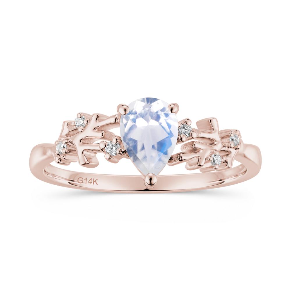 Pear Cut Green Amethyst Coral Ring - LUO Jewelry #gemstone_Moonstone