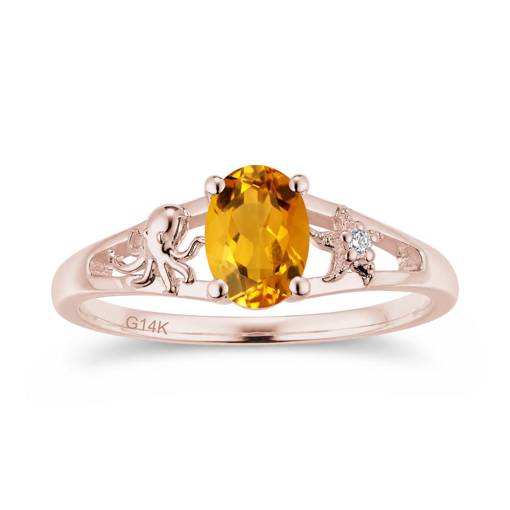Oval Cut London Blue Topaz Starfish Ring - LUO Jewelry #gemstone_Citrine