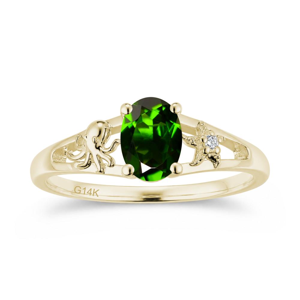 Oval Cut London Blue Topaz Starfish Ring - LUO Jewelry #gemstone_Diopside