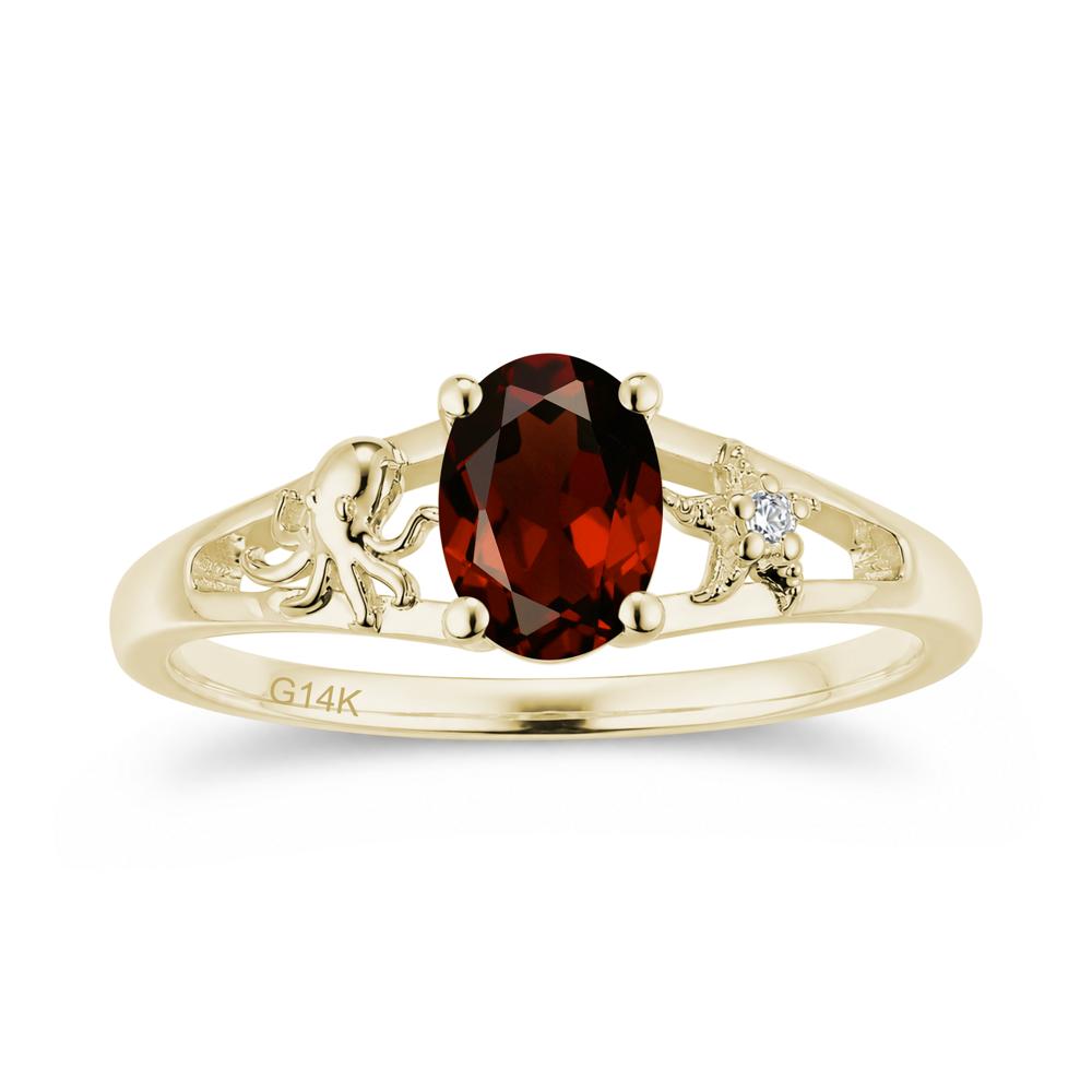 Oval Cut London Blue Topaz Starfish Ring - LUO Jewelry #gemstone_Garnet