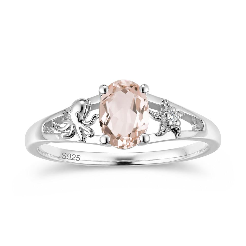 Oval Cut London Blue Topaz Starfish Ring - LUO Jewelry #gemstone_Morganite