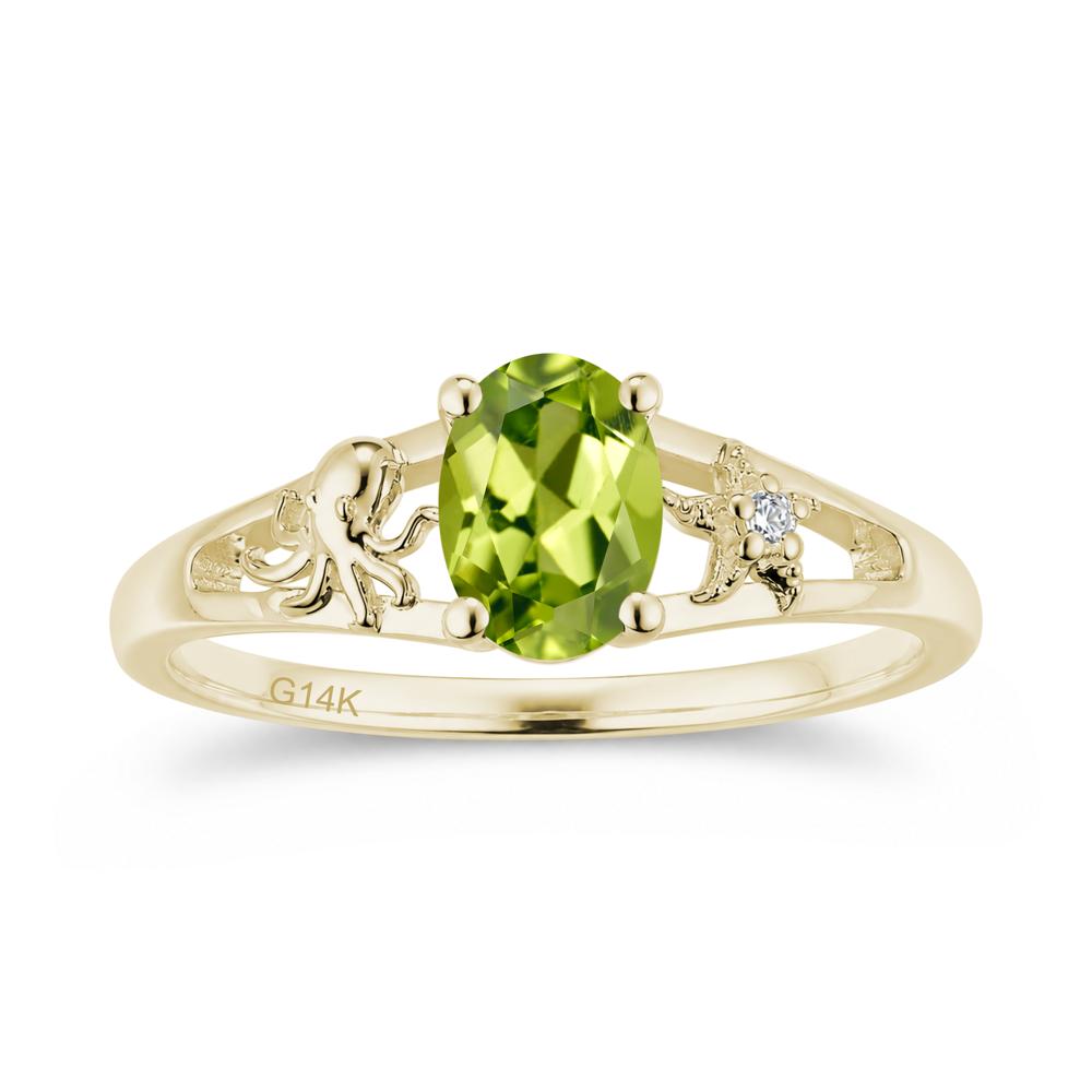 Oval Cut London Blue Topaz Starfish Ring - LUO Jewelry #gemstone_Peridot