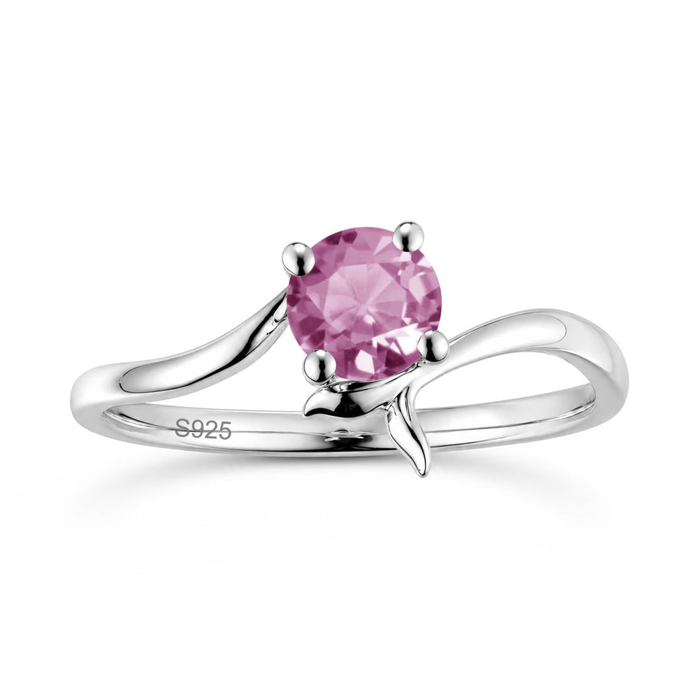 Round Shaped Emerald Whale Tail Bypass Ring - LUO Jewelry #gemstone_Tourmaline