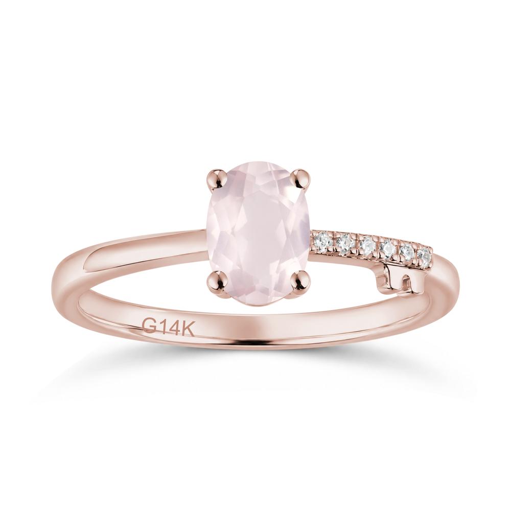 Oval Shaped Emerald Key Ring - LUO Jewelry #gemstone_Rose Quartz