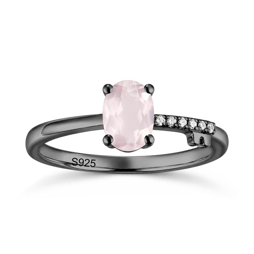 Oval Shaped Emerald Key Ring - LUO Jewelry #gemstone_Rose Quartz