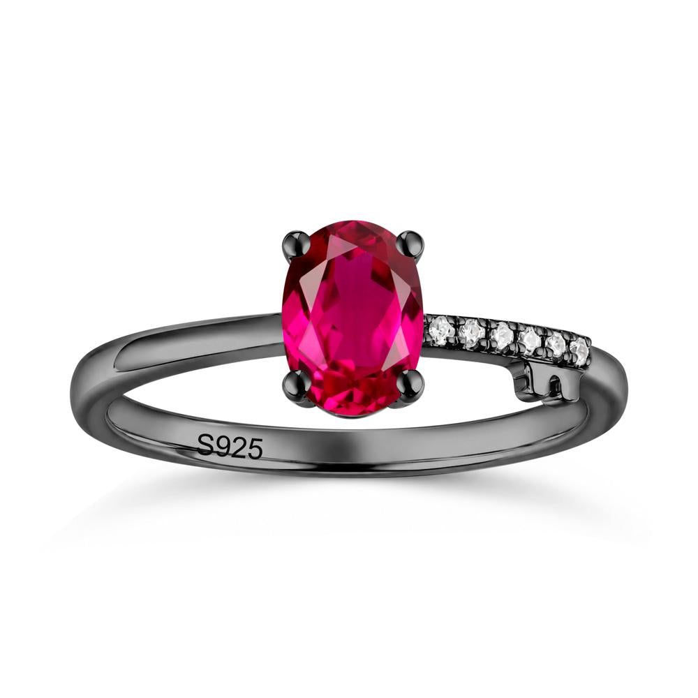 Oval Shaped Emerald Key Ring - LUO Jewelry #gemstone_Ruby