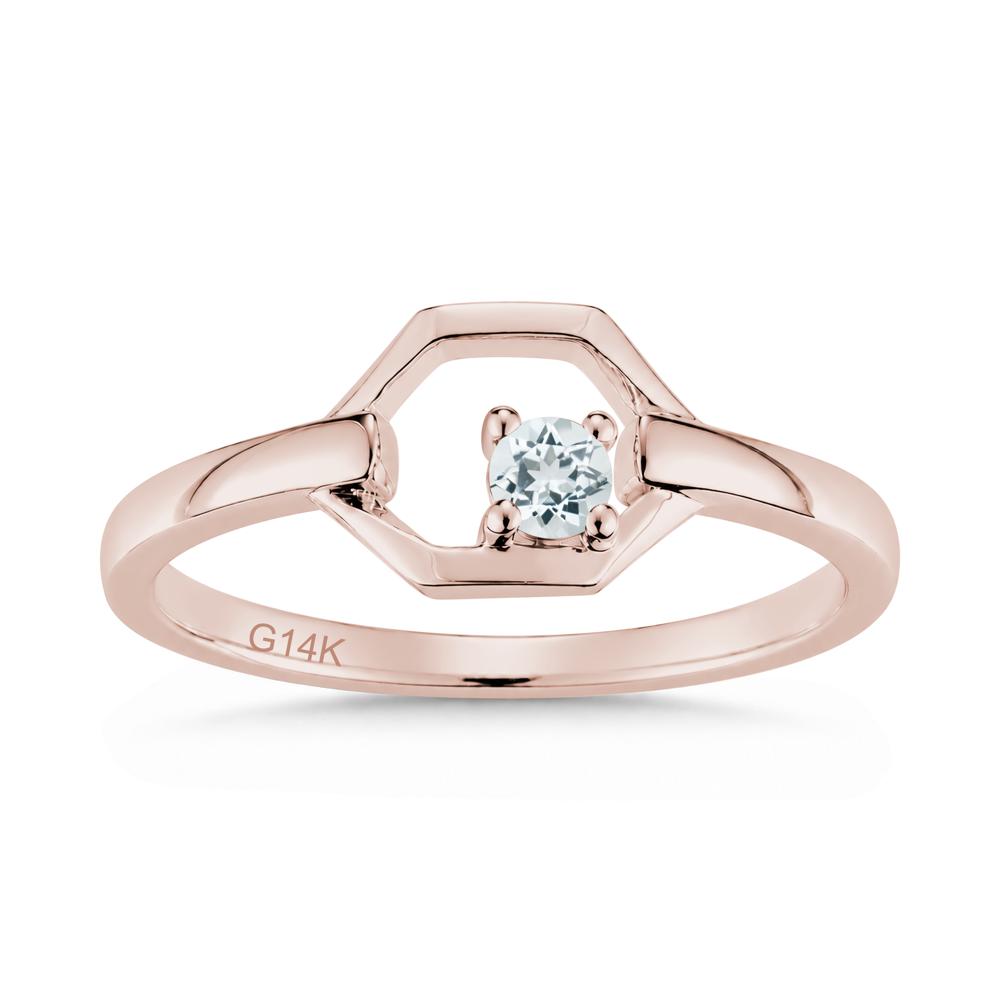 Minimalist Petite Solitaire Amethyst Ring - LUO Jewelry #gemstone_Aquamarine