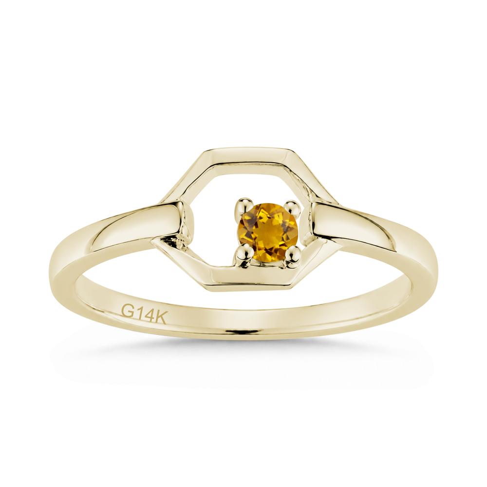 Minimalist Petite Solitaire Amethyst Ring - LUO Jewelry #gemstone_Citrine