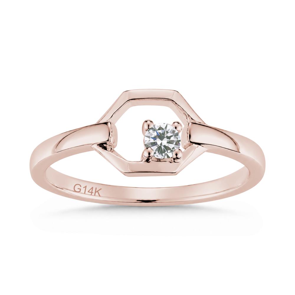 Minimalist Petite Solitaire Amethyst Ring - LUO Jewelry #gemstone_Cubic Zirconia