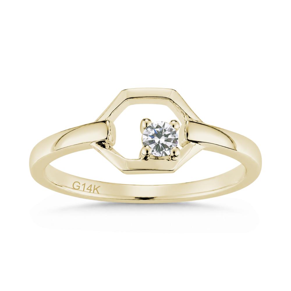 Minimalist Petite Solitaire Amethyst Ring - LUO Jewelry #gemstone_Cubic Zirconia