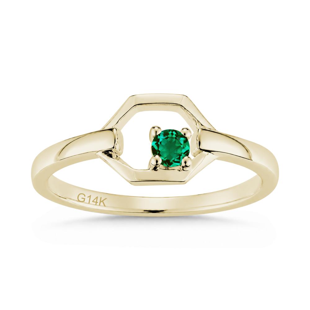 Minimalist Petite Solitaire Amethyst Ring - LUO Jewelry #gemstone_Emerald