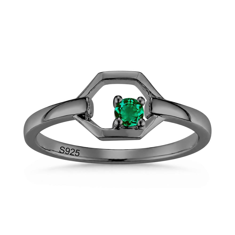 Minimalist Petite Solitaire Amethyst Ring - LUO Jewelry #gemstone_Emerald