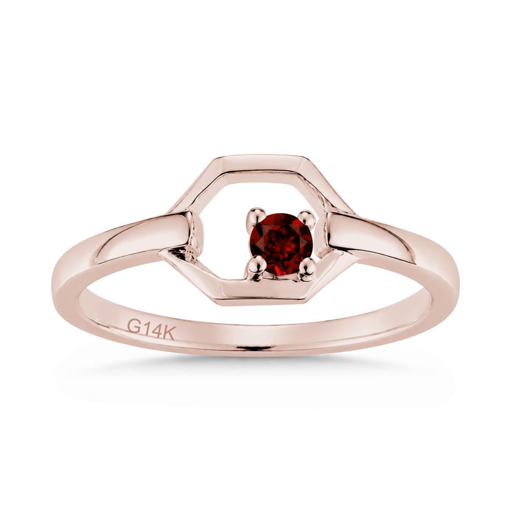 Minimalist Petite Solitaire Amethyst Ring - LUO Jewelry #gemstone_Garnet
