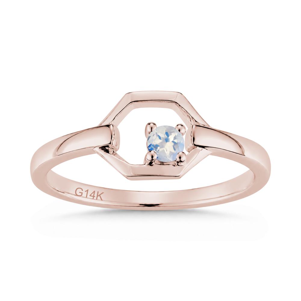Minimalist Petite Solitaire Amethyst Ring - LUO Jewelry #gemstone_Moonstone